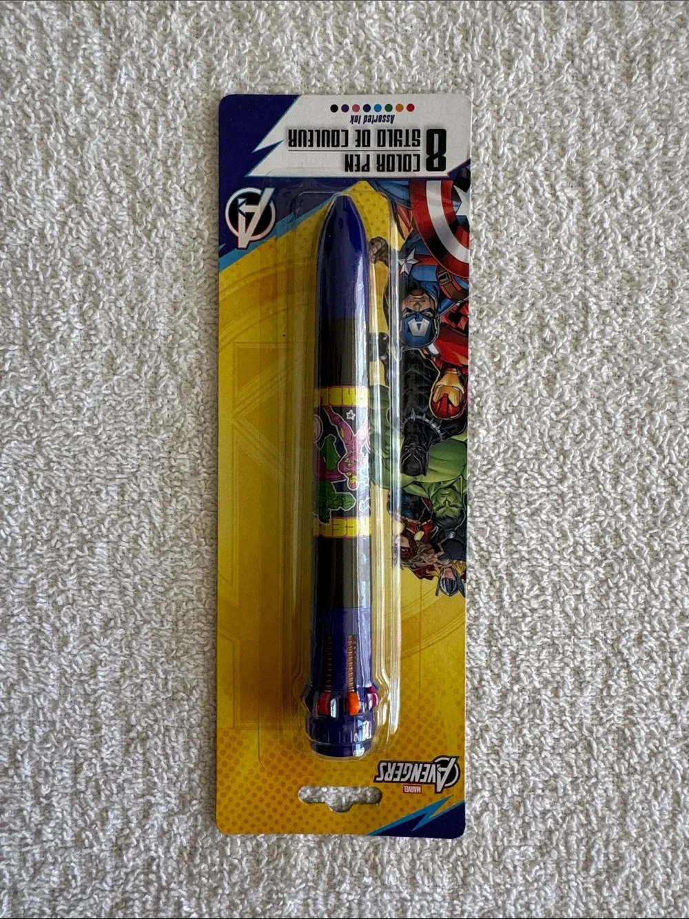 Marvel Avengers Multi-Color 8-Ink Pen - Purple and Black